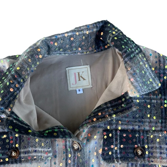 Mikka Sequin Shacket by JK Oversized Small - Picture 7 of 7